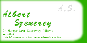 albert szemerey business card